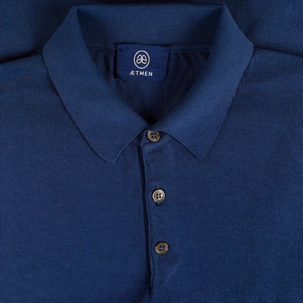 Royal polo knitted ÆTMEN – blue